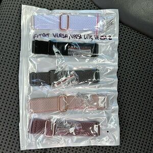 5 Pack Stretchy Nylon Adjustable Straps Sport Replacement Wristbands for Fitbit